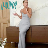 Lunivop Elegant And Pretty Women’s Dresses Rose Spaghetti Strap Mesh Corset Dress Midi Sexy